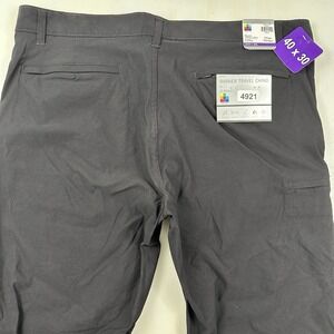 NEW UB Tech Rainier Travel Chino Pants Men 40x30 Black Classic UPF50 UnionBay